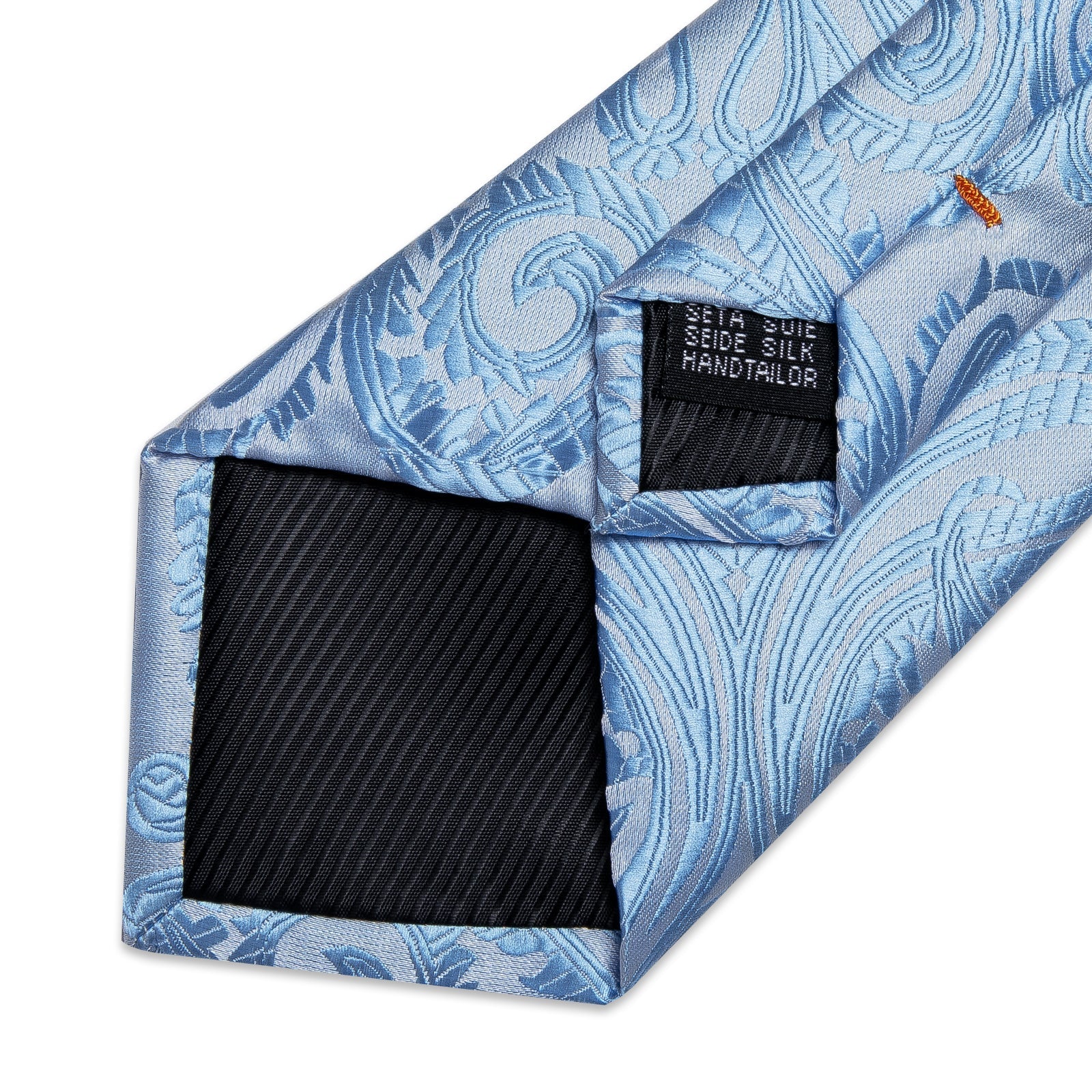 GentCrest Blue Floral Tie with Rings - Image 7