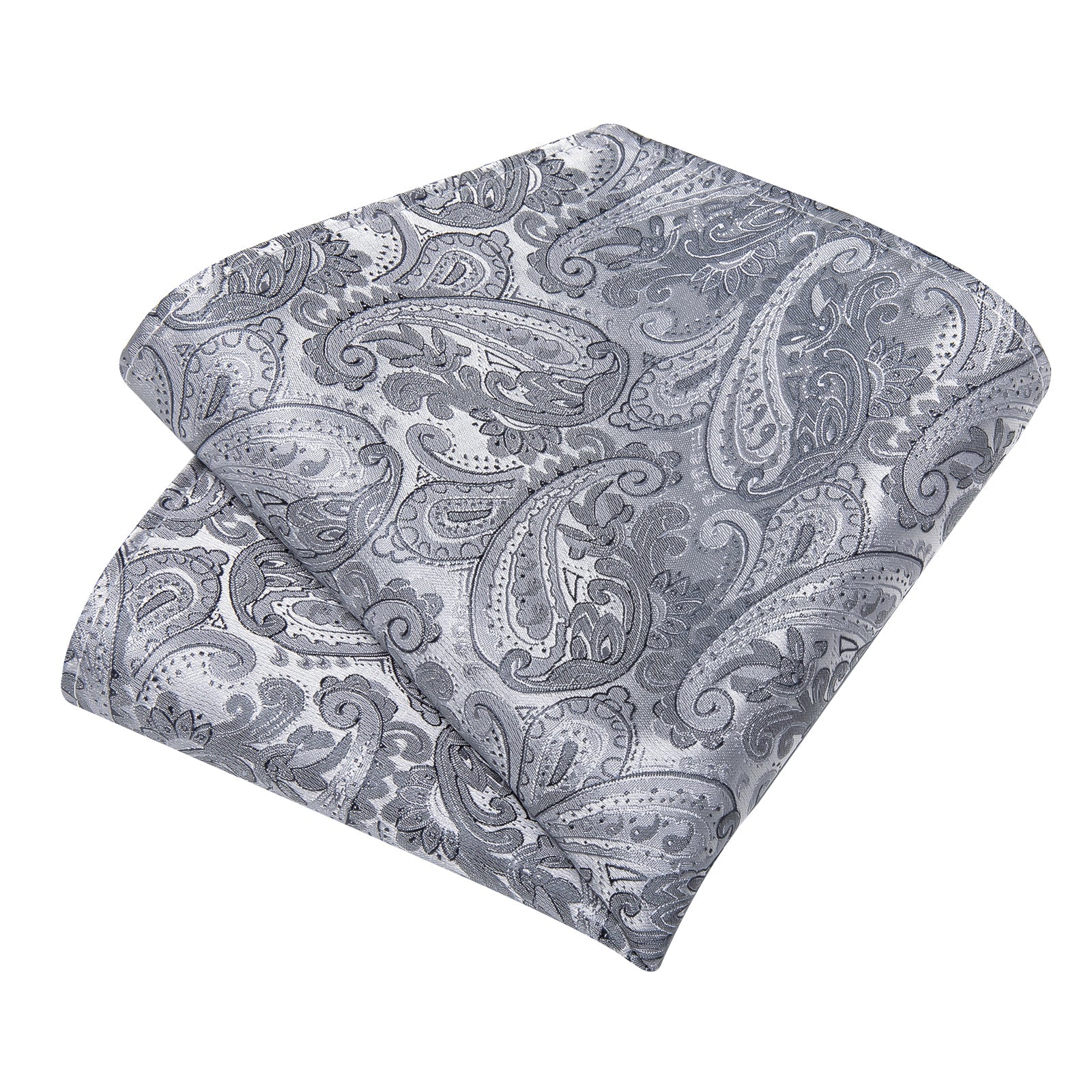 GentCrest Grey Paisley Tie Hanky Cufflinks Set - Image 3