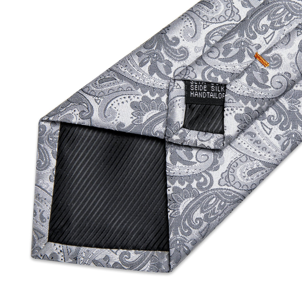 GentCrest Grey Paisley Tie Hanky Cufflinks Set - Image 4