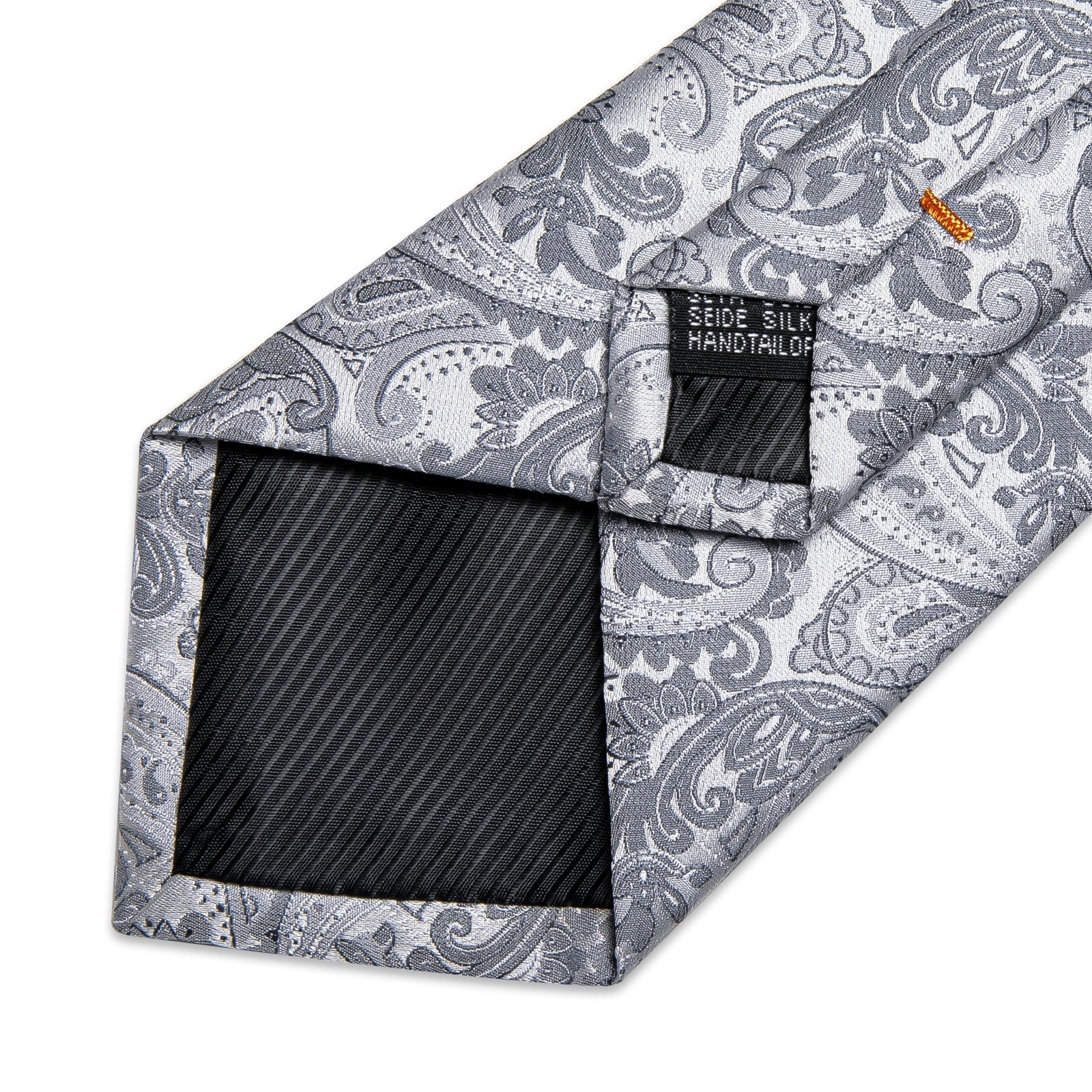 GentCrest Grey Paisley Tie Hanky Cufflinks Set - Image 4