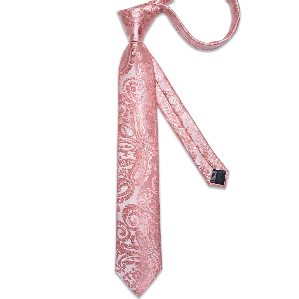 GentCrest Pink Paisley Tie with Rings - Image 6