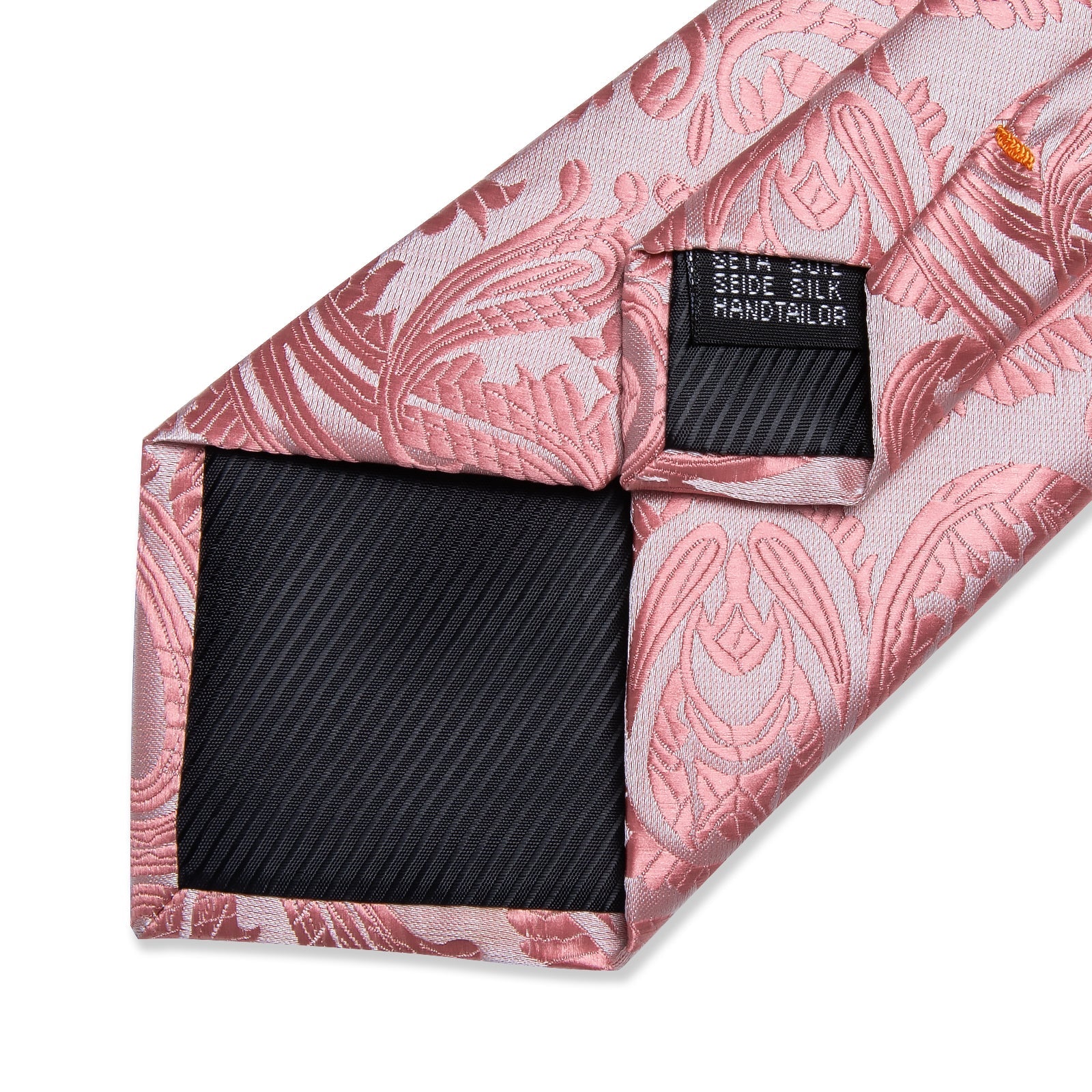 GentCrest Pink Paisley Tie with Rings - Image 5