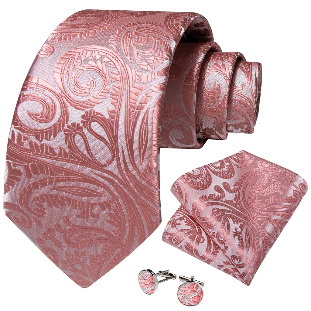 GentCrest Pink Paisley Tie with Rings - Image 4