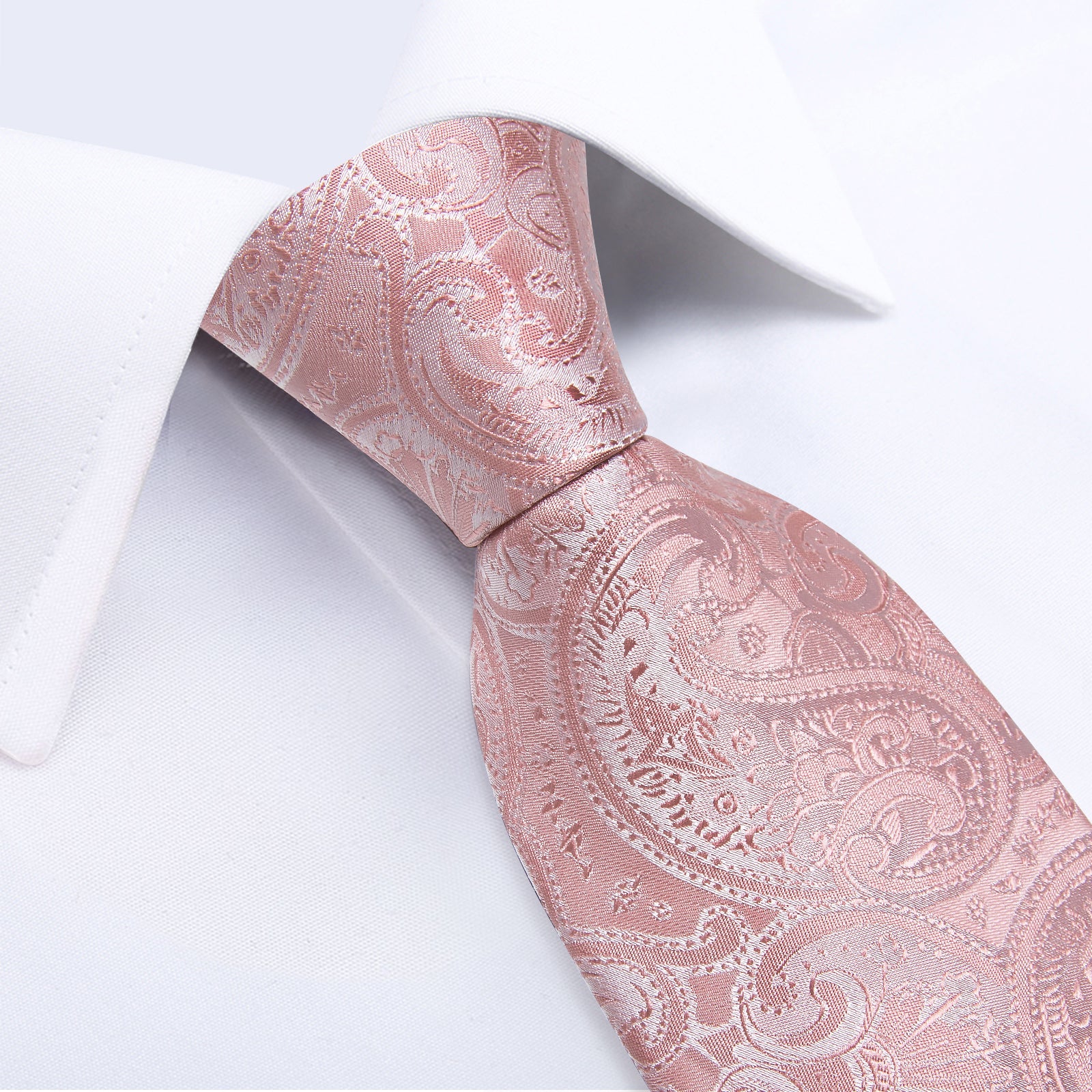 GentCrest Pink Paisley Tie Hanky Cufflinks Set - Image 3