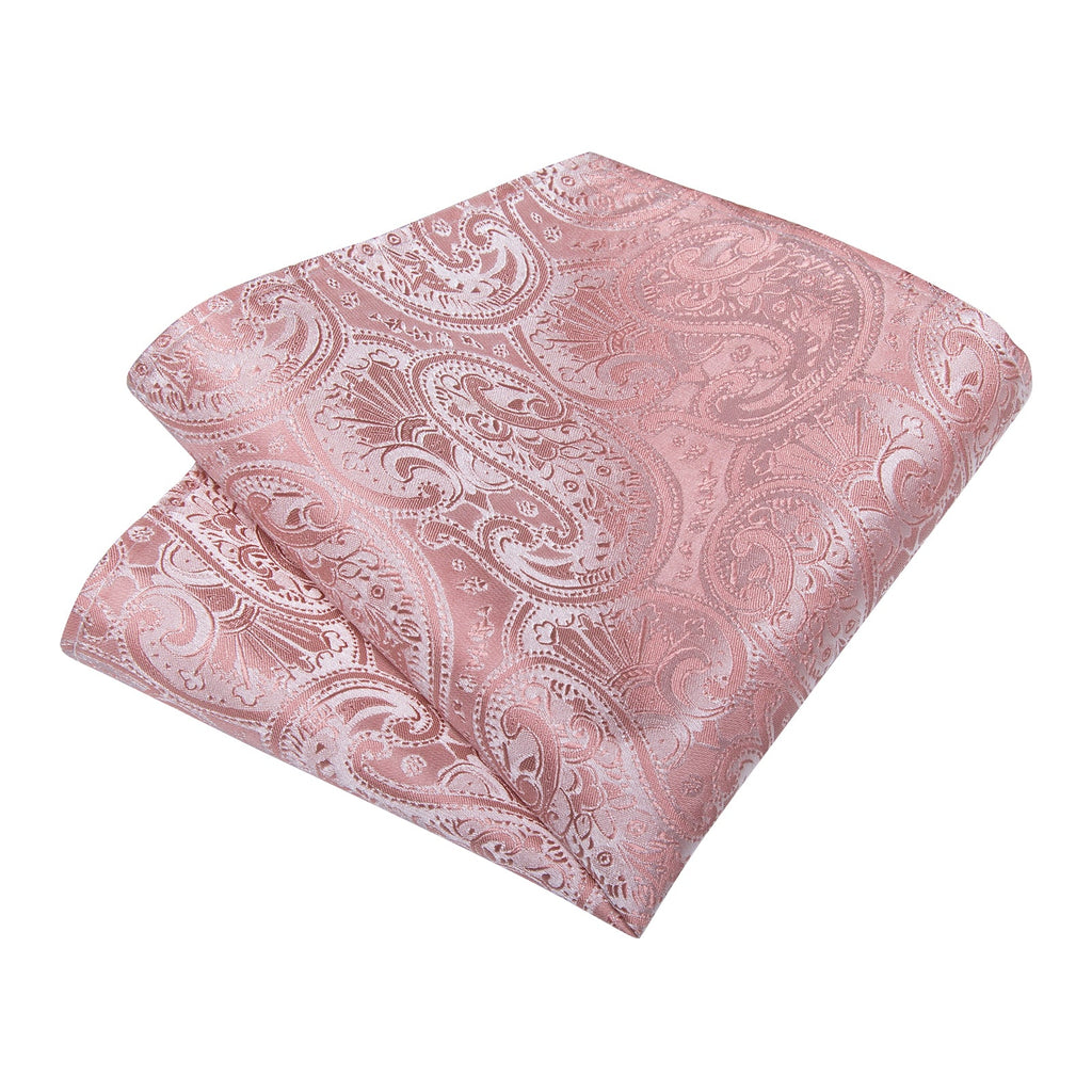 GentCrest Pink Paisley Tie Hanky Cufflinks Set - Image 4