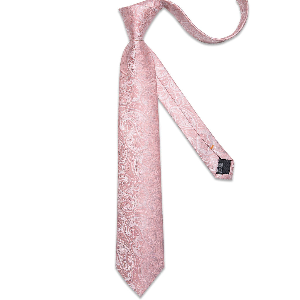 GentCrest Pink Paisley Tie with Rings - Image 5