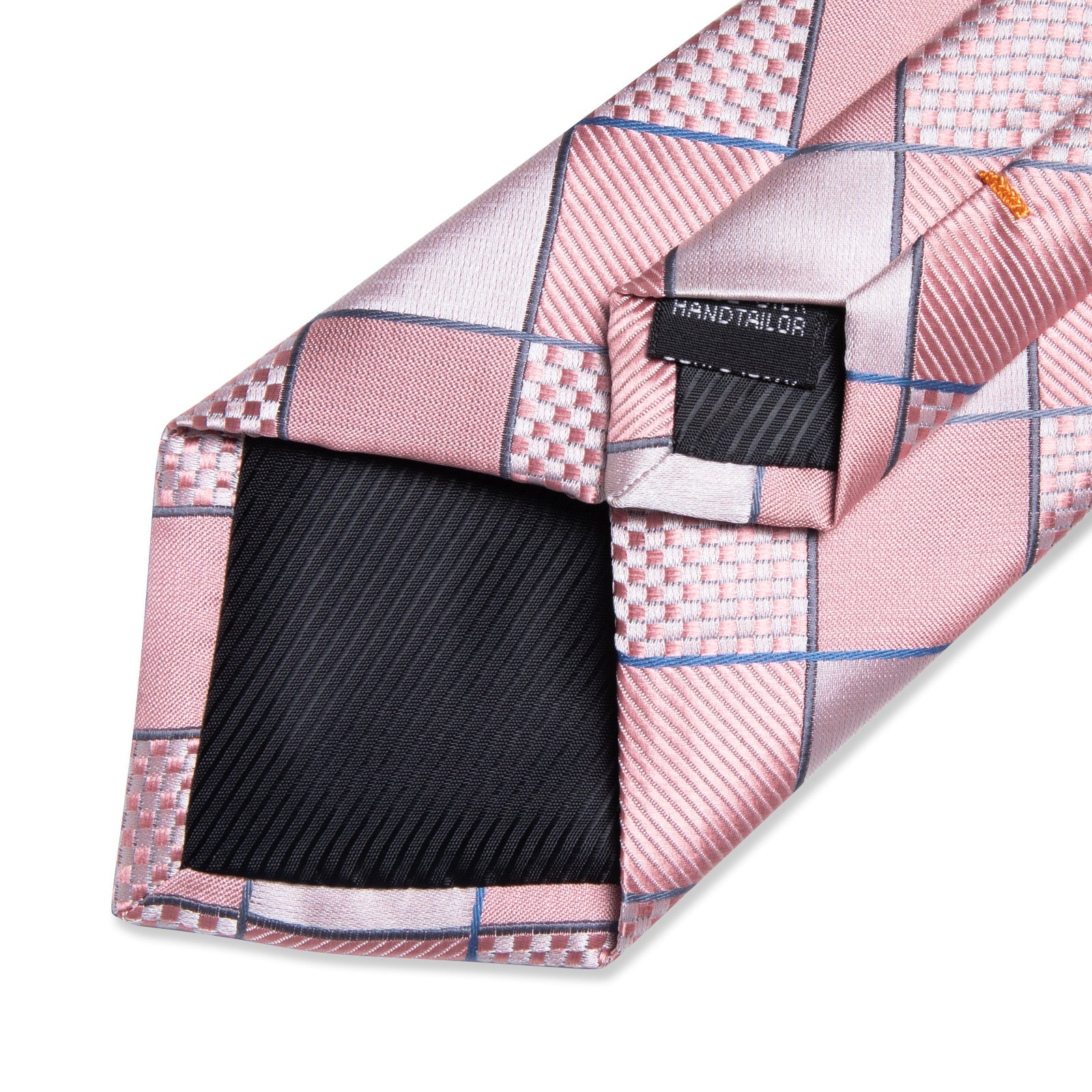 GentCrest Pink Plaid Tie Hanky Cufflinks Set - Image 3
