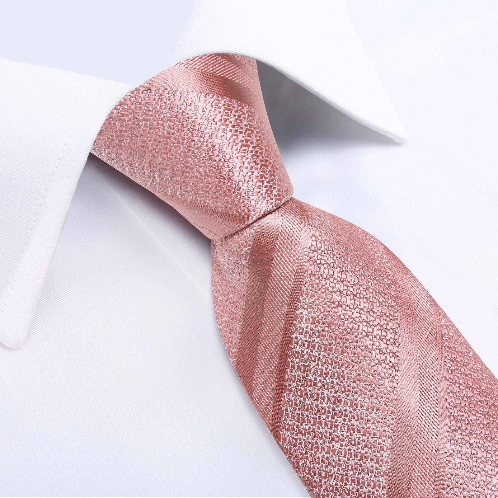 GentCrest Pink Striped Tie Hanky Cufflinks Set - Image 5