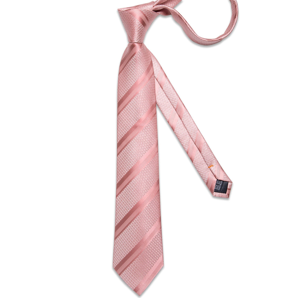 GentCrest Pink Striped Tie Hanky Cufflinks Set - Image 6