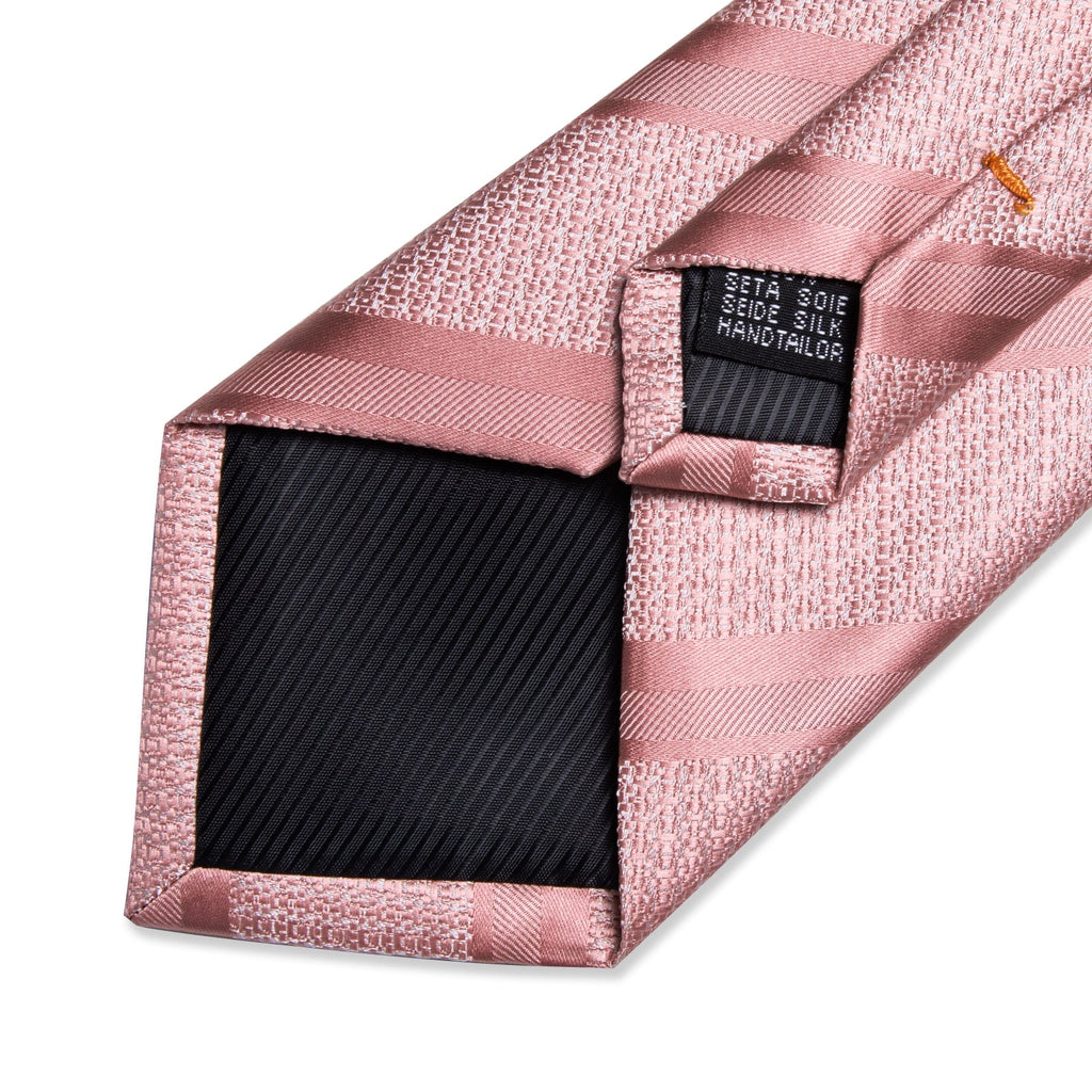 GentCrest Pink Striped Tie Hanky Cufflinks Set - Image 4