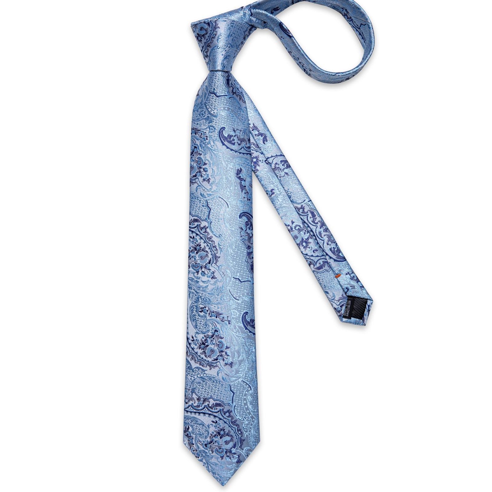 GentCrest Blue Paisley Tie Hanky Cufflinks Set - Image 3