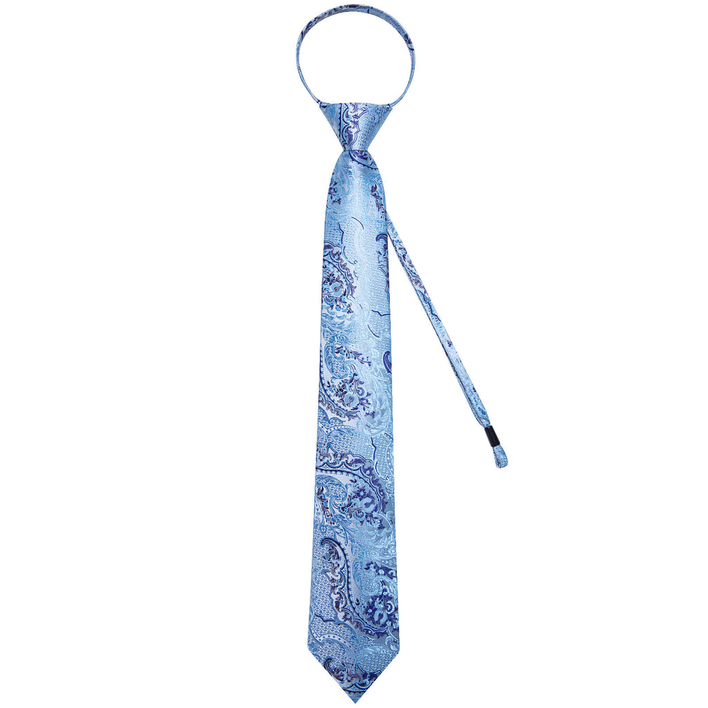 GentCrest Blue Paisley Tie Hanky Cufflinks Set - Image 4