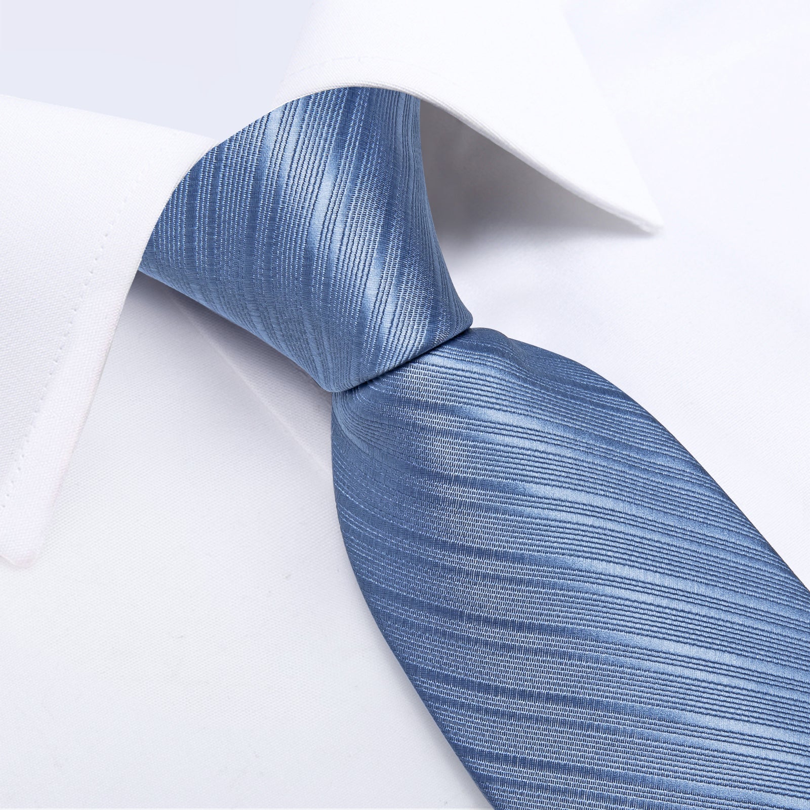 GentCrest Blue Striped Tie Hanky Cufflinks Set - Image 5