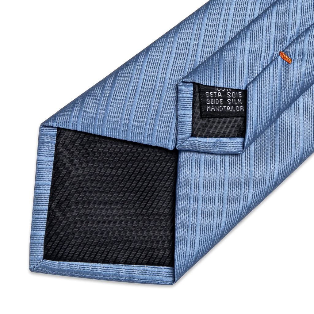 GentCrest Blue Striped Tie Hanky Cufflinks Set - Image 3