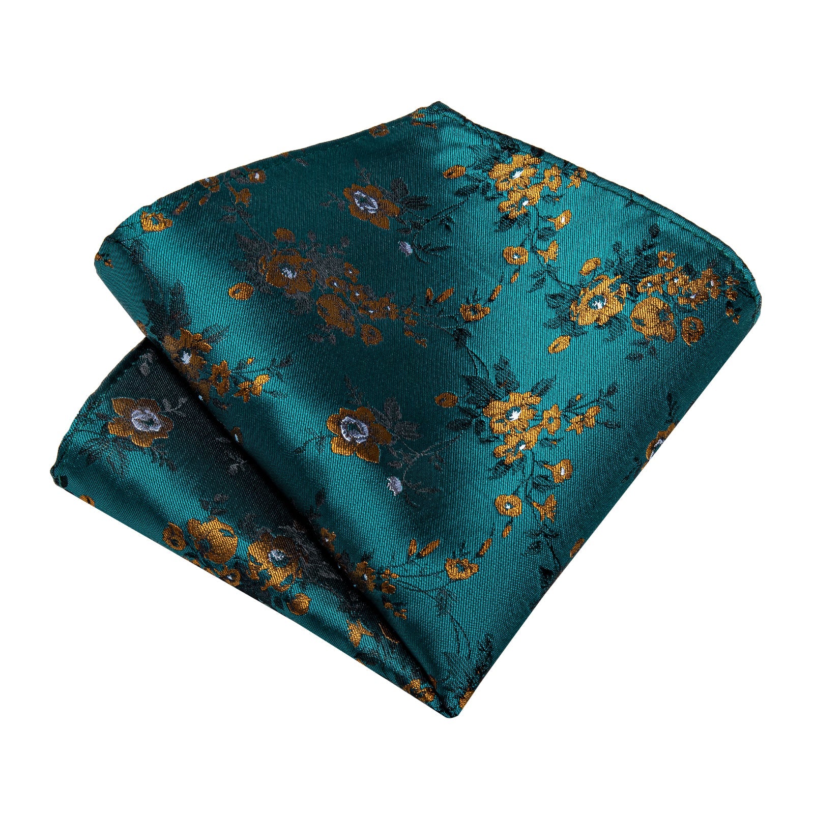 GentCrest Blue Floral Tie Hanky Cufflinks Set - Image 3