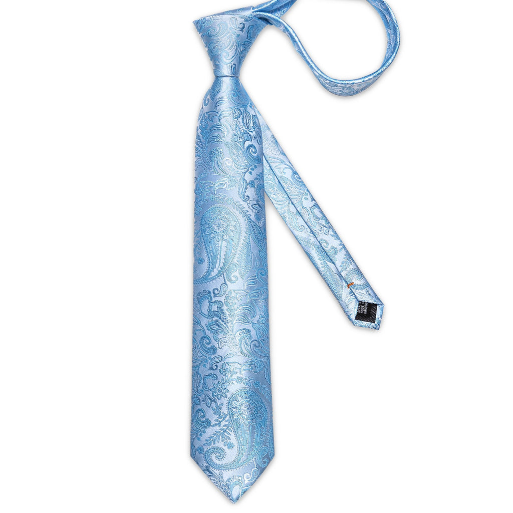 GentCrest Blue Paisley Tie Hanky Cufflinks Set - Image 3