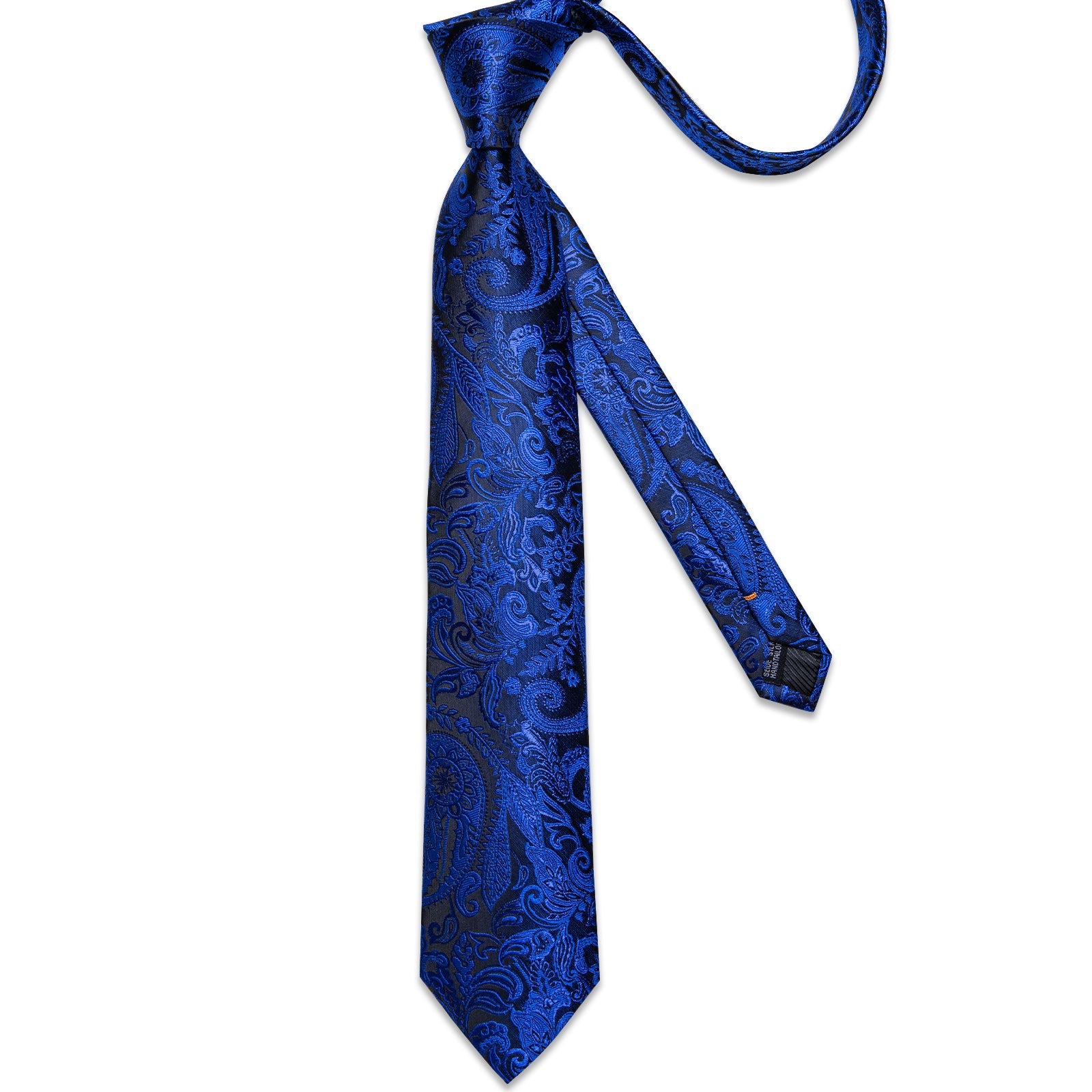 GentCrest Black Paisley Tie Hanky Cufflinks Set - Image 4