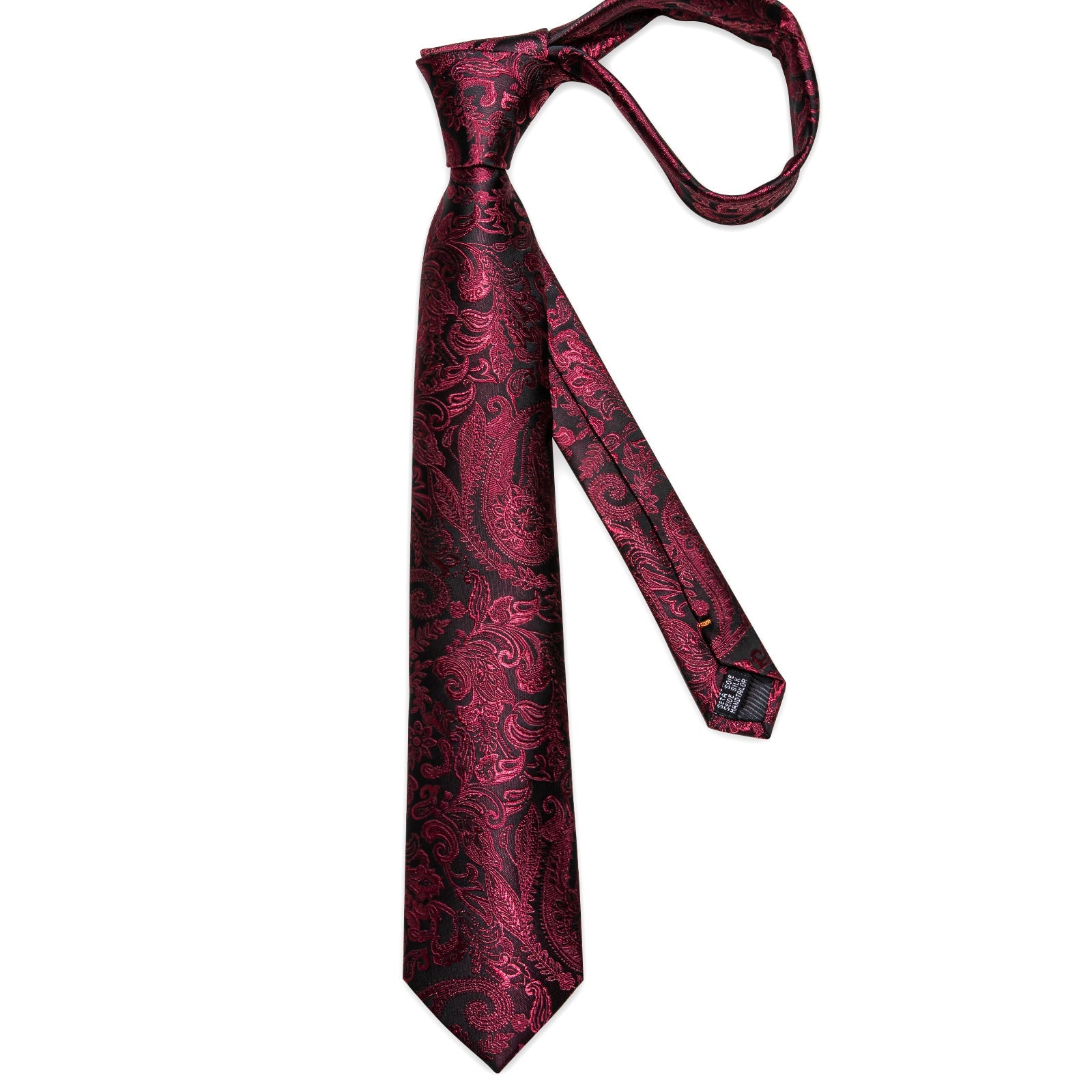 GentCrest Red Paisley Tie Hanky Cufflinks Set - Image 3