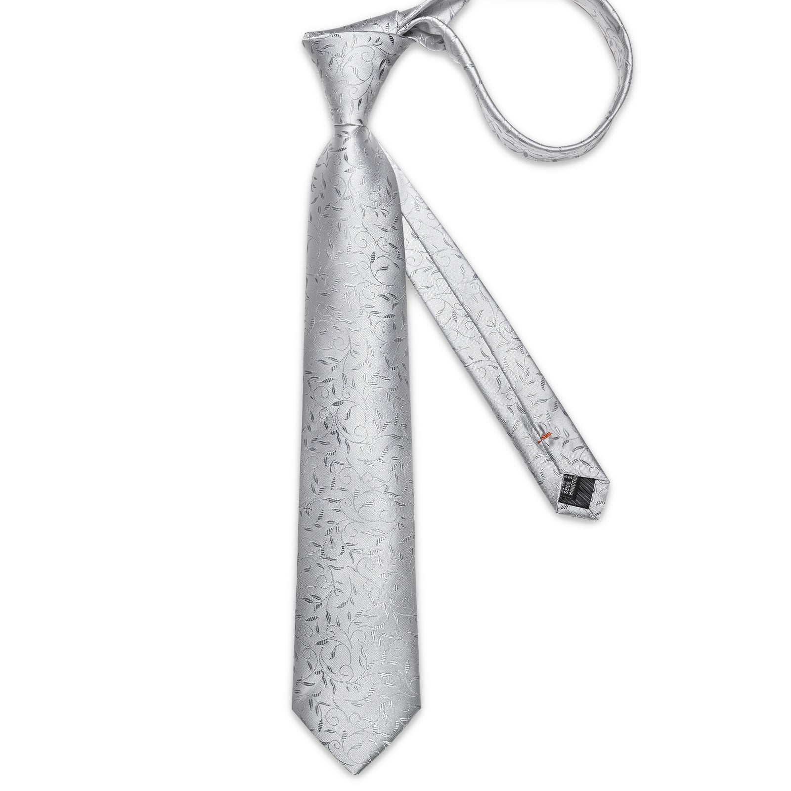 GentCrest Grey Floral Tie Hanky Cufflinks Set - Image 3