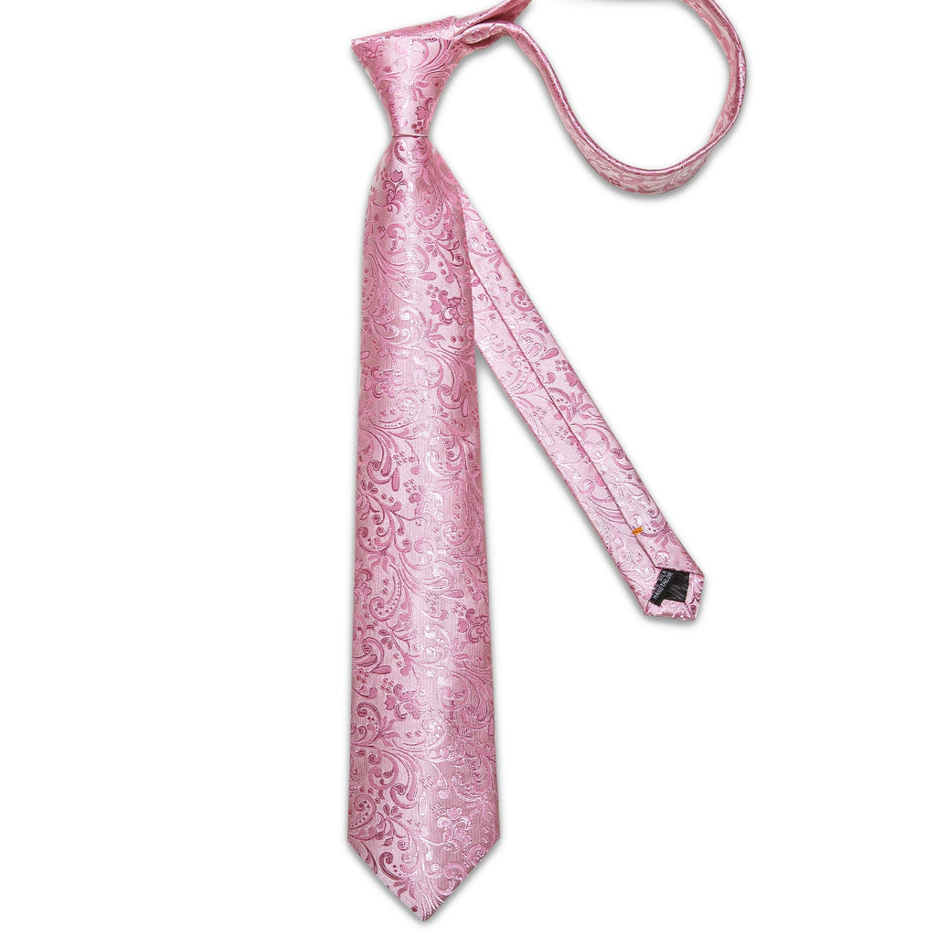 GentCrest Pink Paisley Tie Hanky Cufflinks Set - Image 3