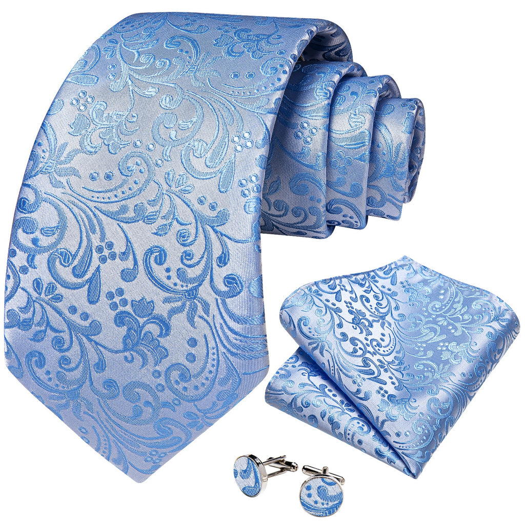 GentCrest Blue Paisley Tie Hanky Cufflinks Set - Image 2