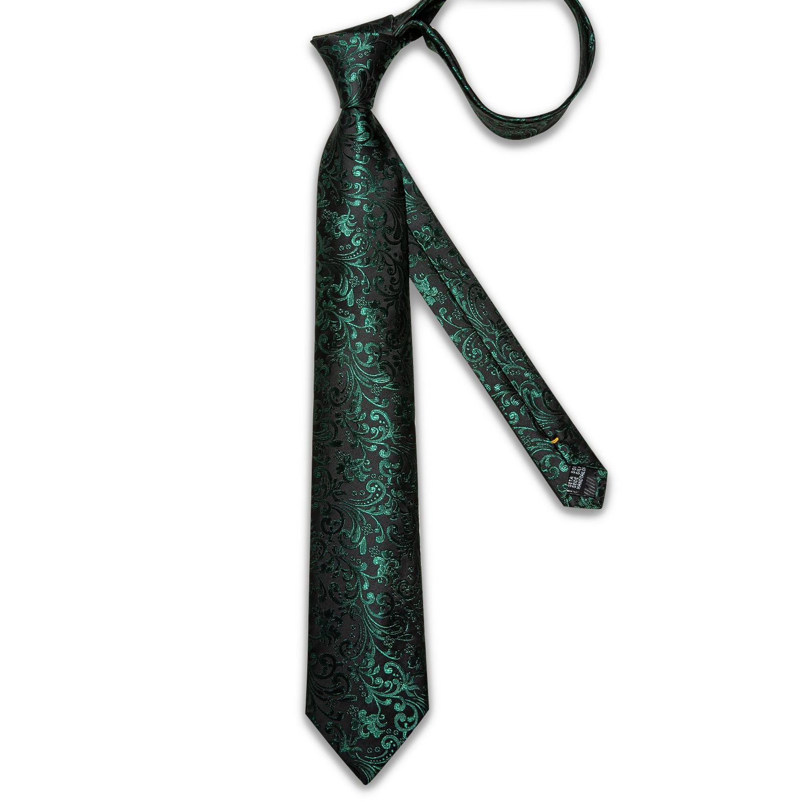 GentCrest Black Paisley Tie Hanky Cufflinks Set - Image 3