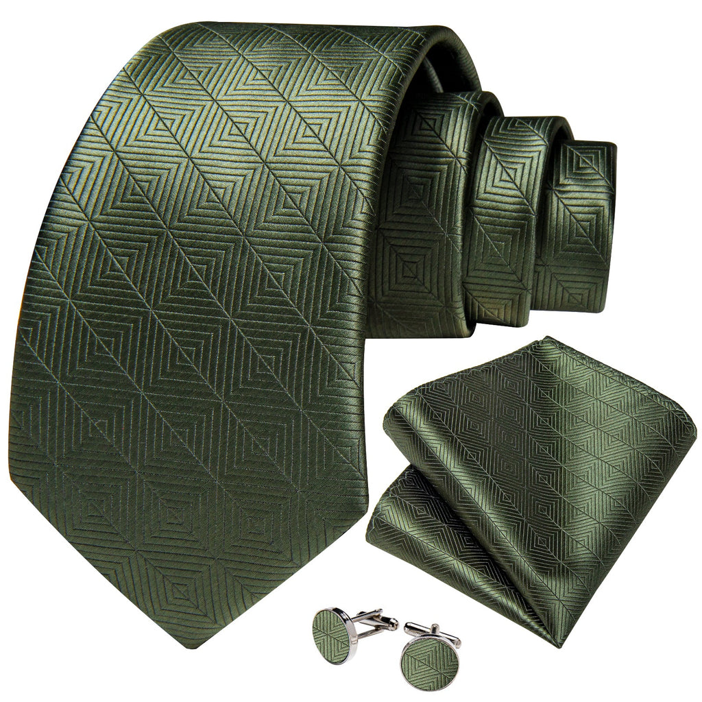GentCrest Green Novelty Tie Hanky Cufflinks Set - Image 2