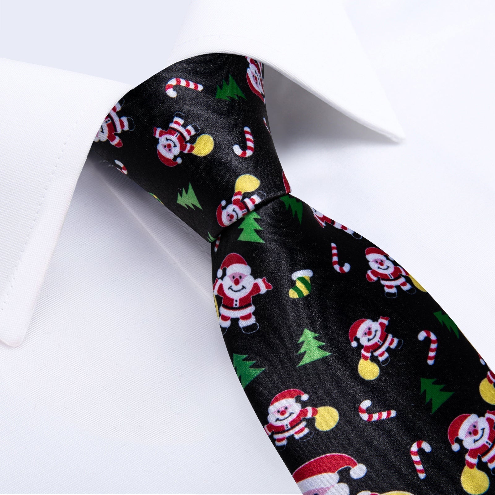 Black Christmas Decorations Silk Tie Set - GentCrest - View 2