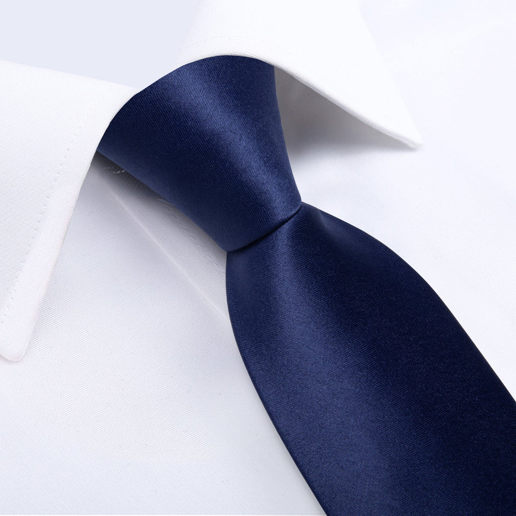 GentCrest Blue Solid Tie Hanky Cufflinks Set - Image 4