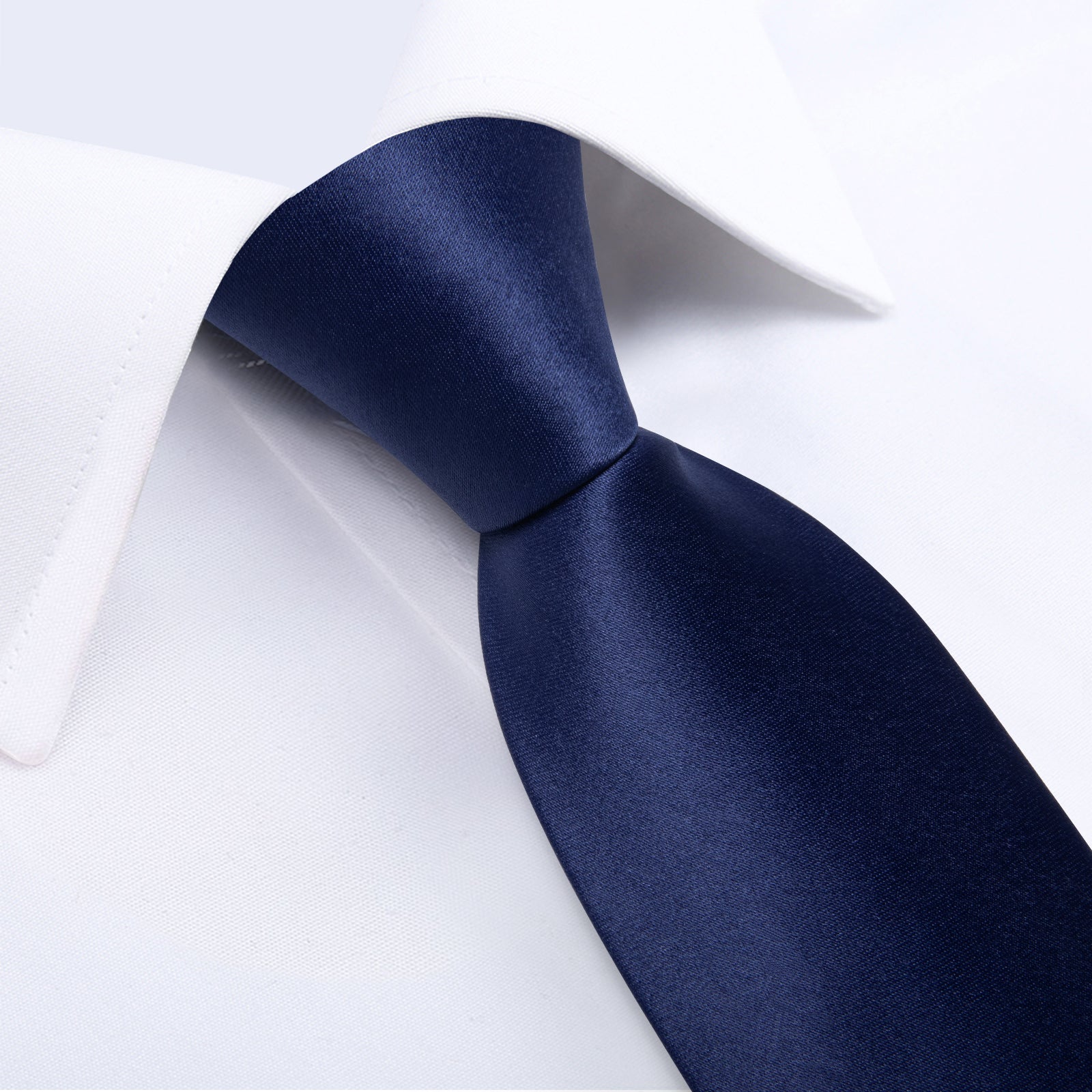 GentCrest Blue Solid Tie Hanky Cufflinks Set - Image 4