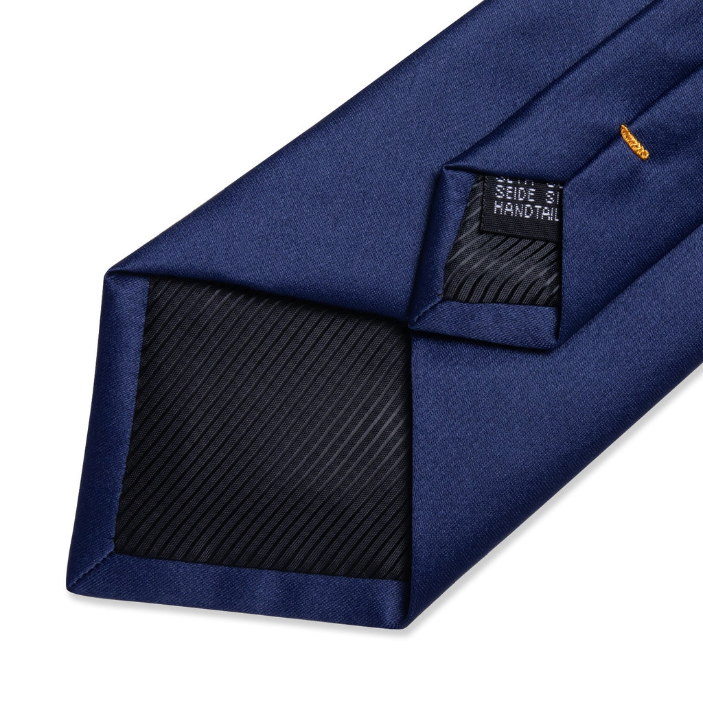 GentCrest Blue Solid Tie Hanky Cufflinks Set - Image 5
