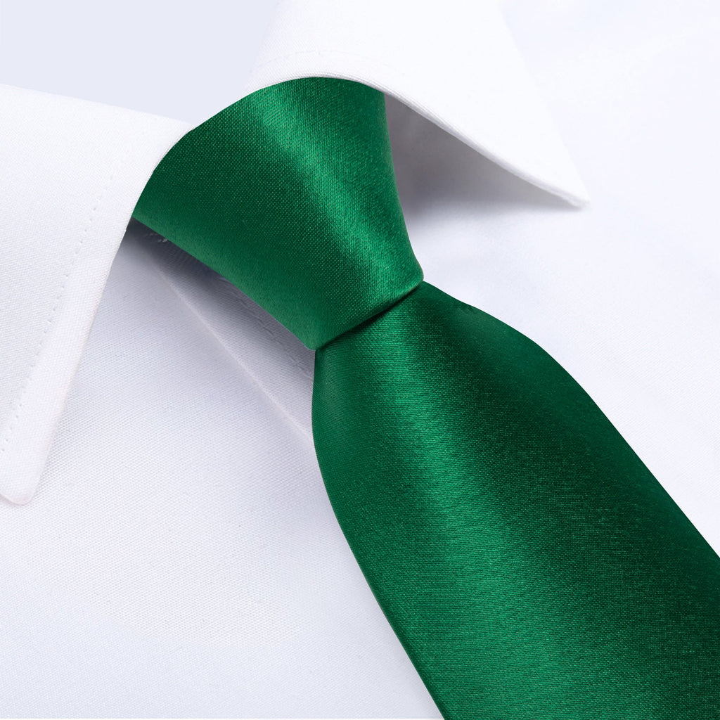 GentCrest Green Solid Tie Hanky Cufflinks Set - Image 4