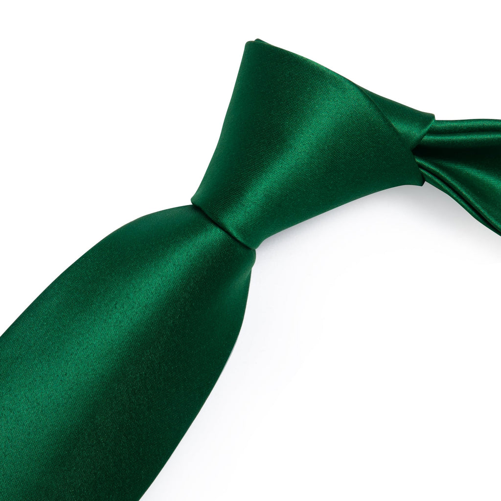 GentCrest Green Solid Tie Hanky Cufflinks Set - Image 5
