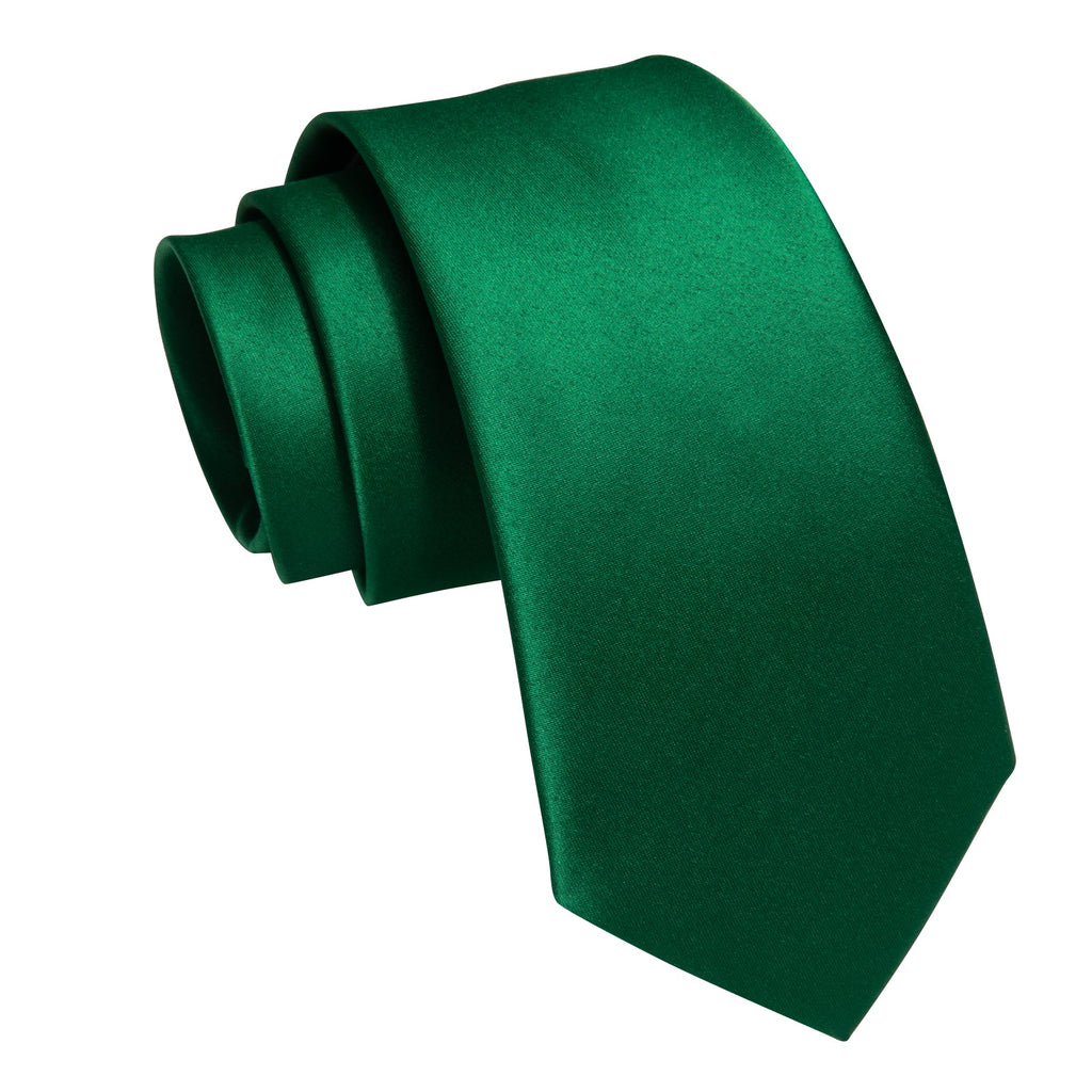 GentCrest Green Solid Tie Hanky Cufflinks Set - Image 2