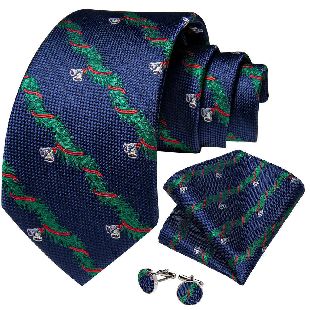 Christmas Garland Silk Tie Set - GentCrest - View 2