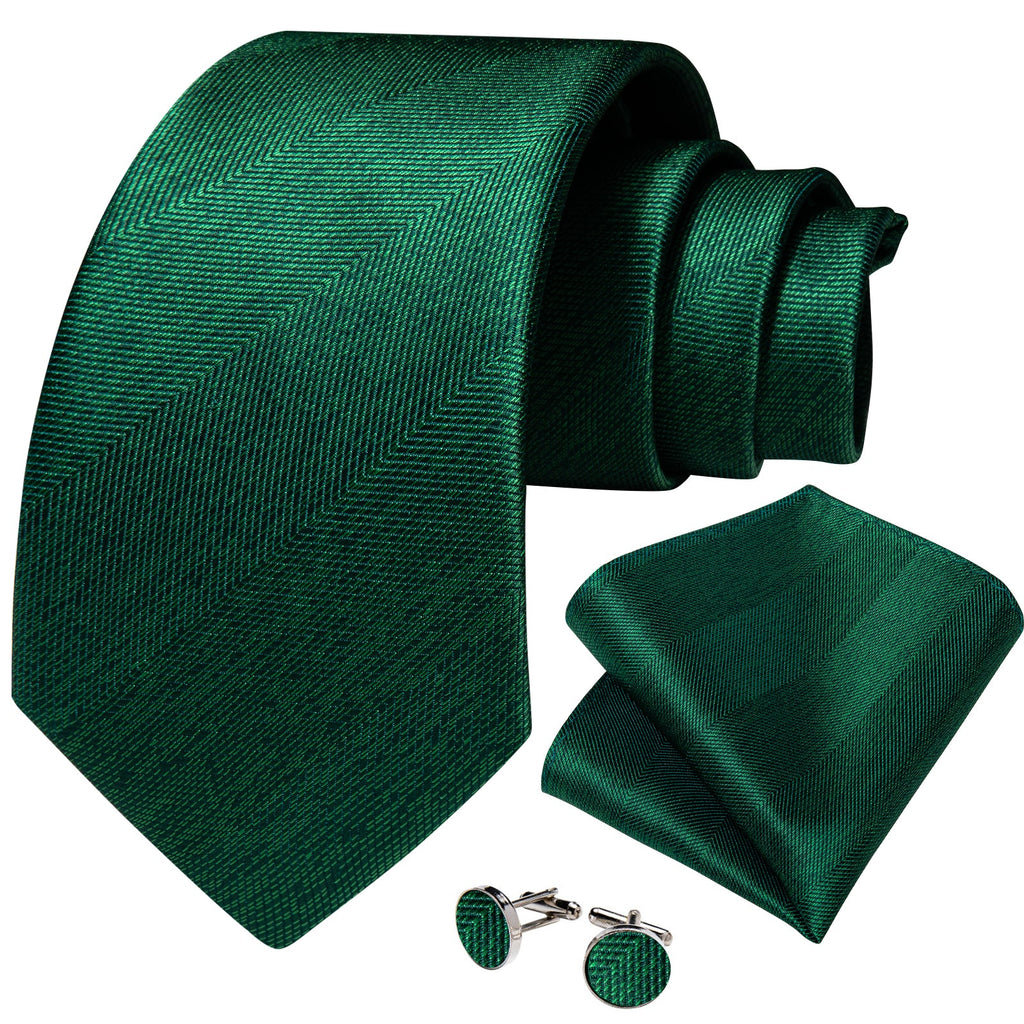 GentCrest Red Solid Tie Hanky Cufflinks Set - Image 2