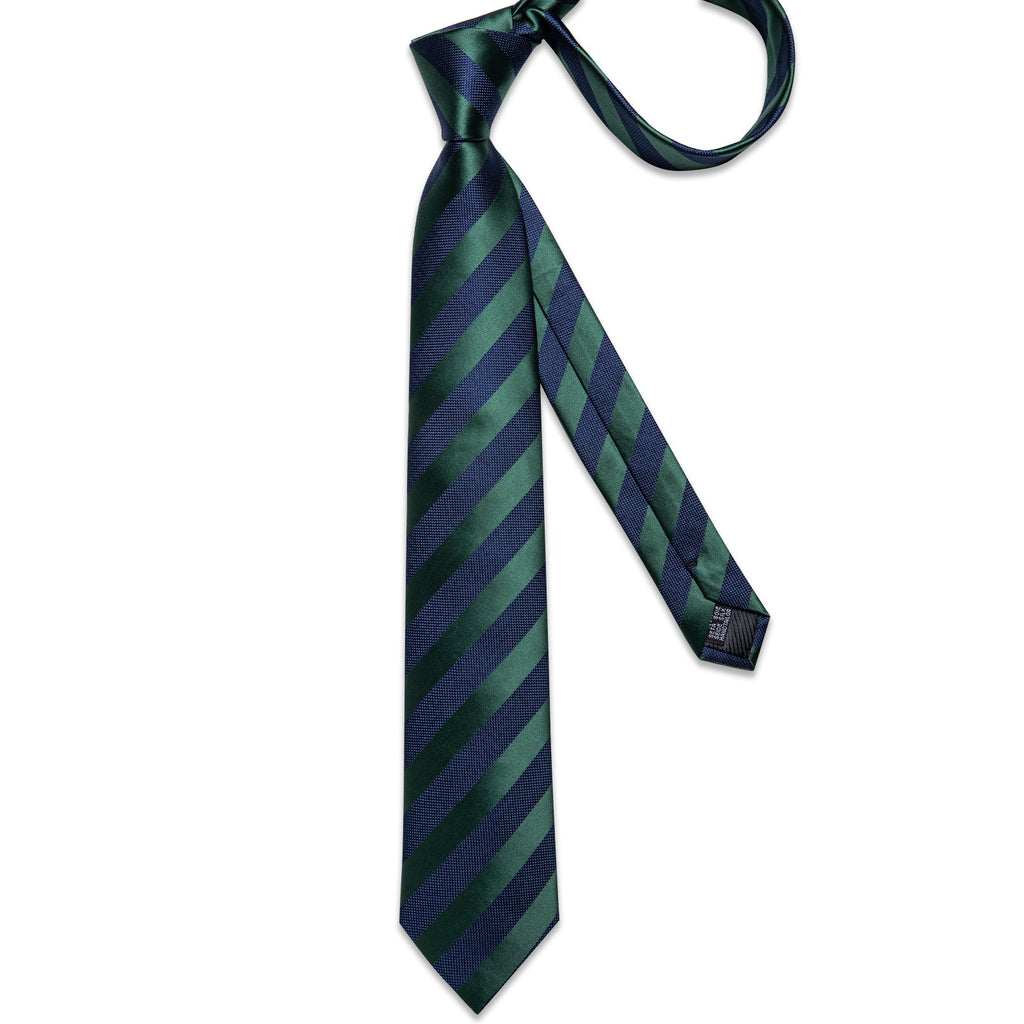 GentCrest Blue Striped Tie Hanky Cufflinks Set - Image 4