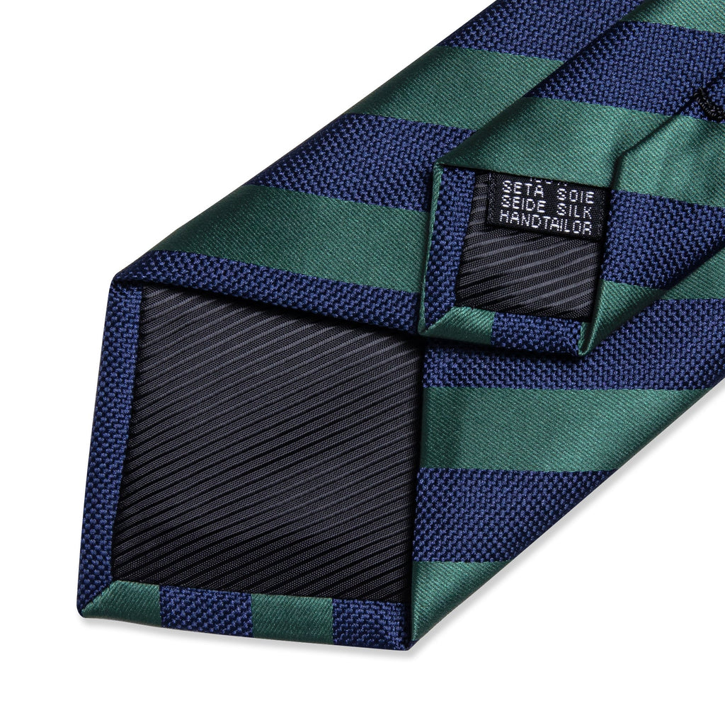 GentCrest Blue Striped Tie Hanky Cufflinks Set - Image 6