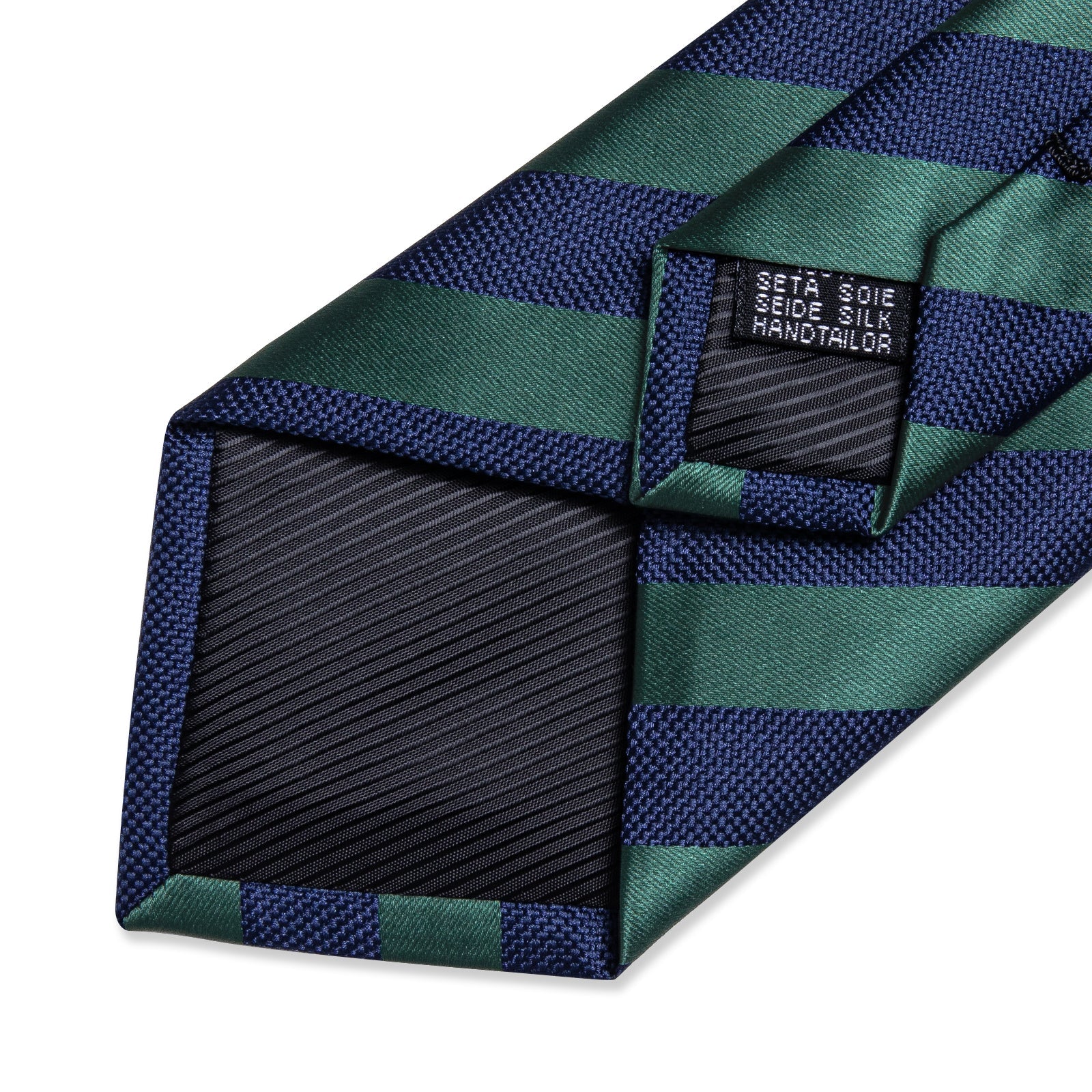 GentCrest Blue Striped Tie Hanky Cufflinks Set - Image 6