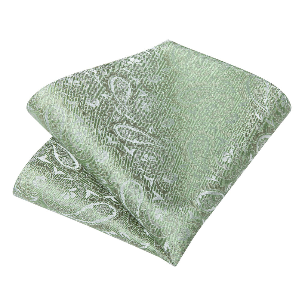 GentCrest Green Paisley Tie Hanky Cufflinks Set - Image 9