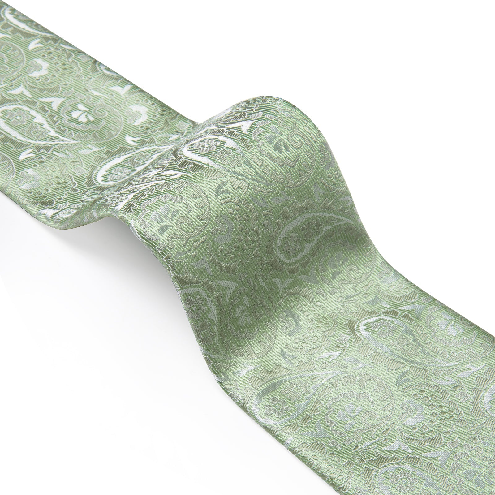 GentCrest Green Paisley Tie Hanky Cufflinks Set - Image 7