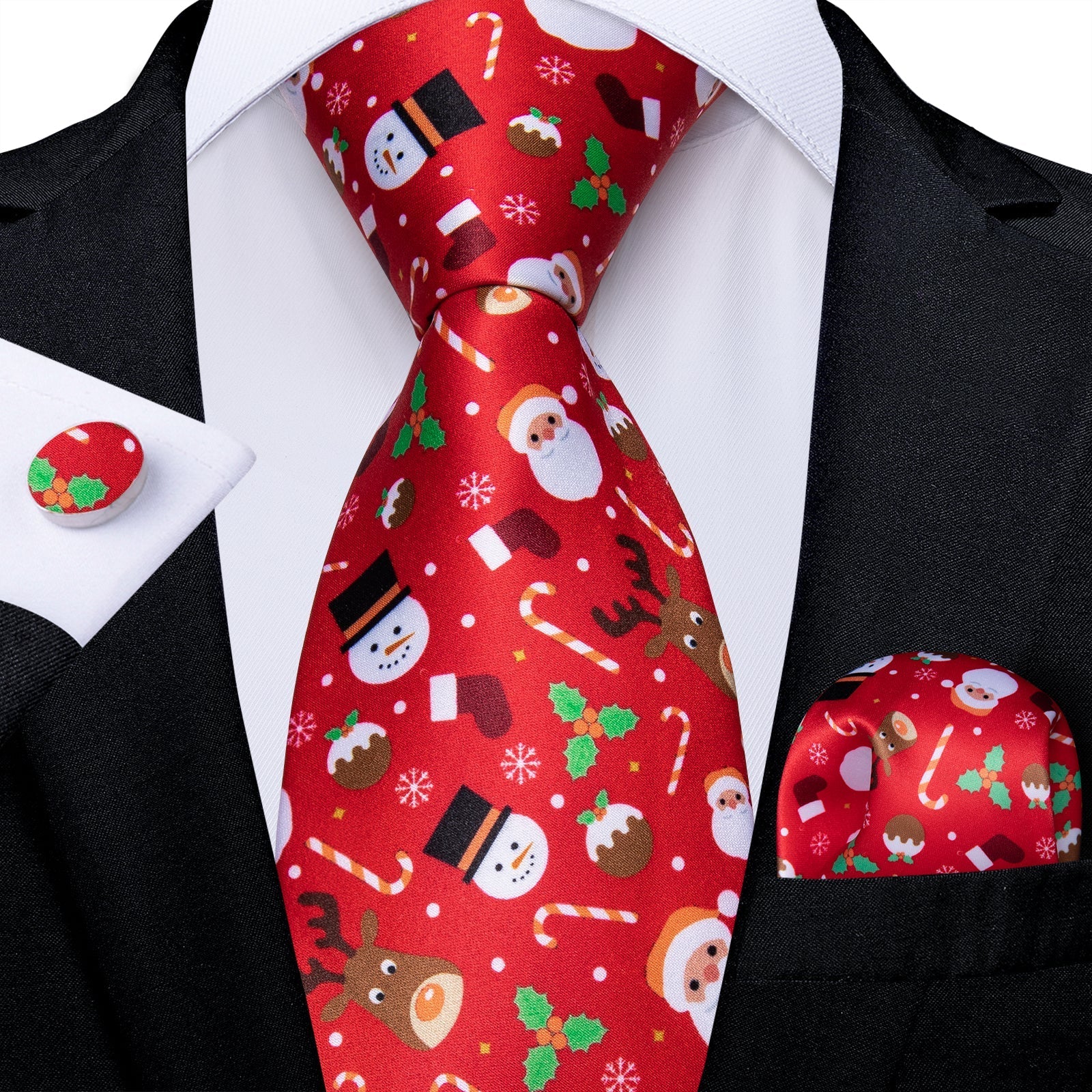 Christmas Decorations Silk Tie Set - GentCrest