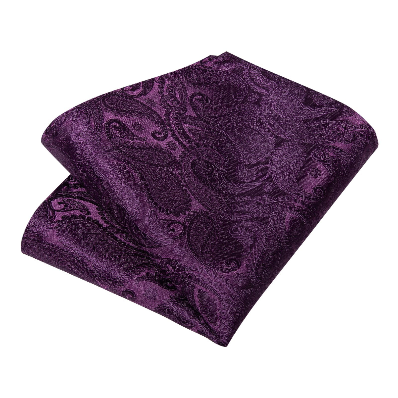 GentCrest Purple Paisley Tie Hanky Cufflinks Set - Image 6