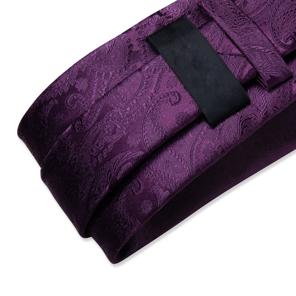 GentCrest Purple Paisley Tie Hanky Cufflinks Set - Image 5