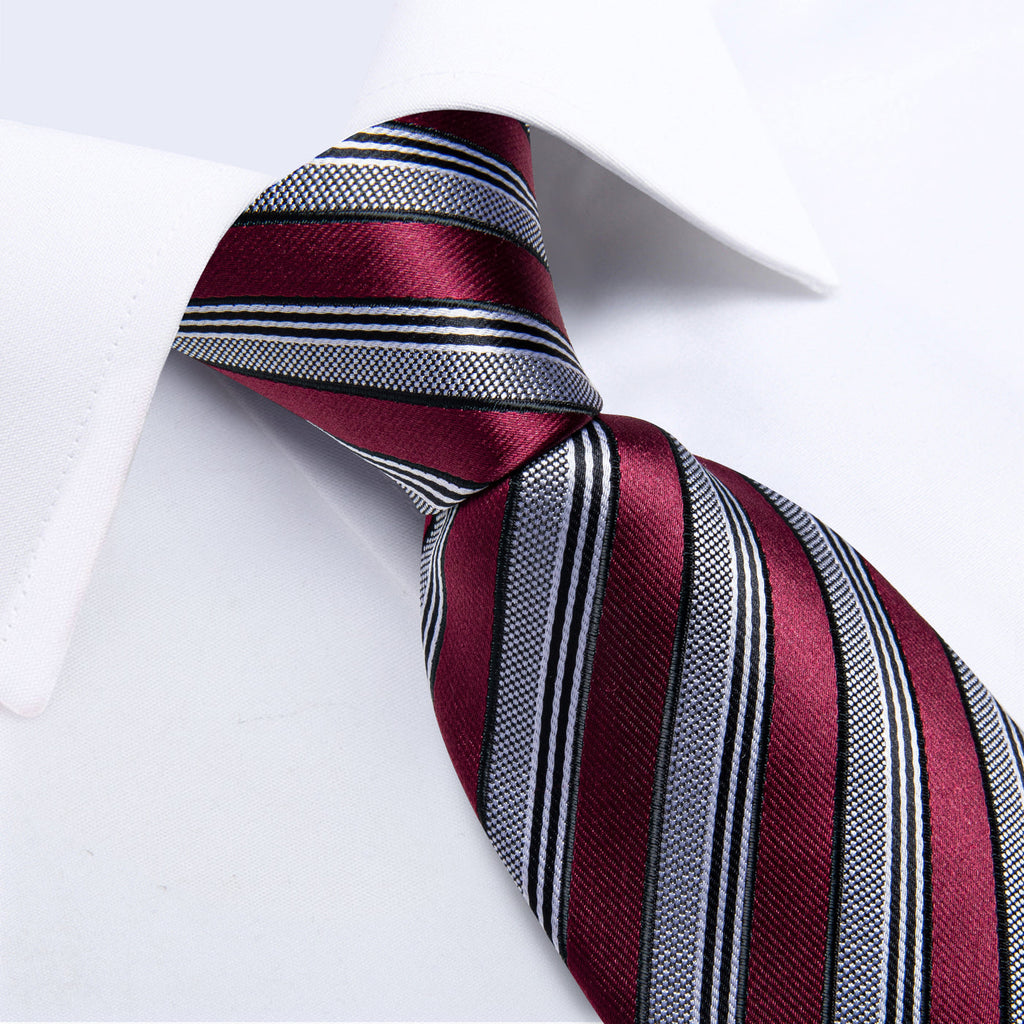 GentCrest Black Striped Tie Sets - Image 2