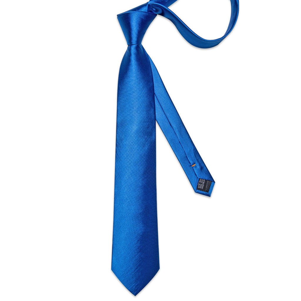 GentCrest Blue Solid Tie Hanky Cufflinks Set - Image 4