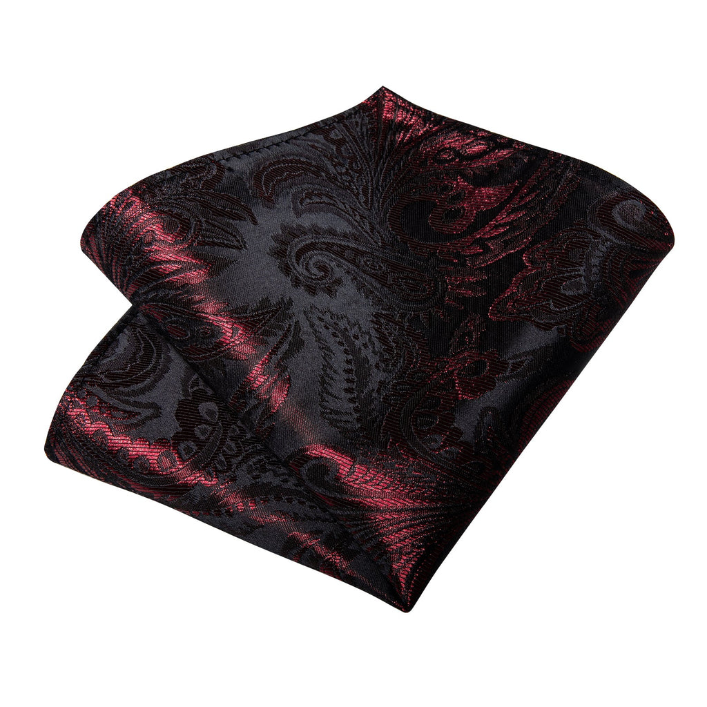 GentCrest Black Paisley Tie Hanky Cufflinks Set - Image 7