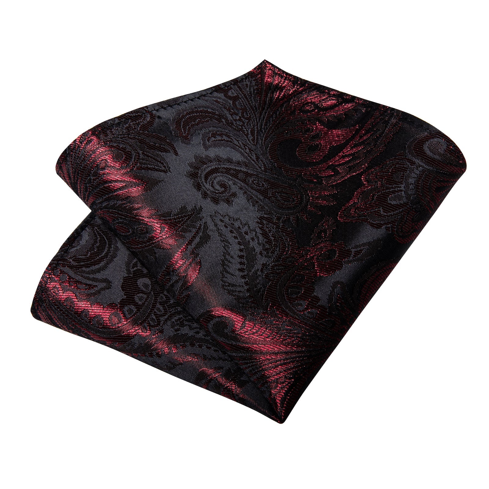 GentCrest Black Paisley Tie Hanky Cufflinks Set - Image 7