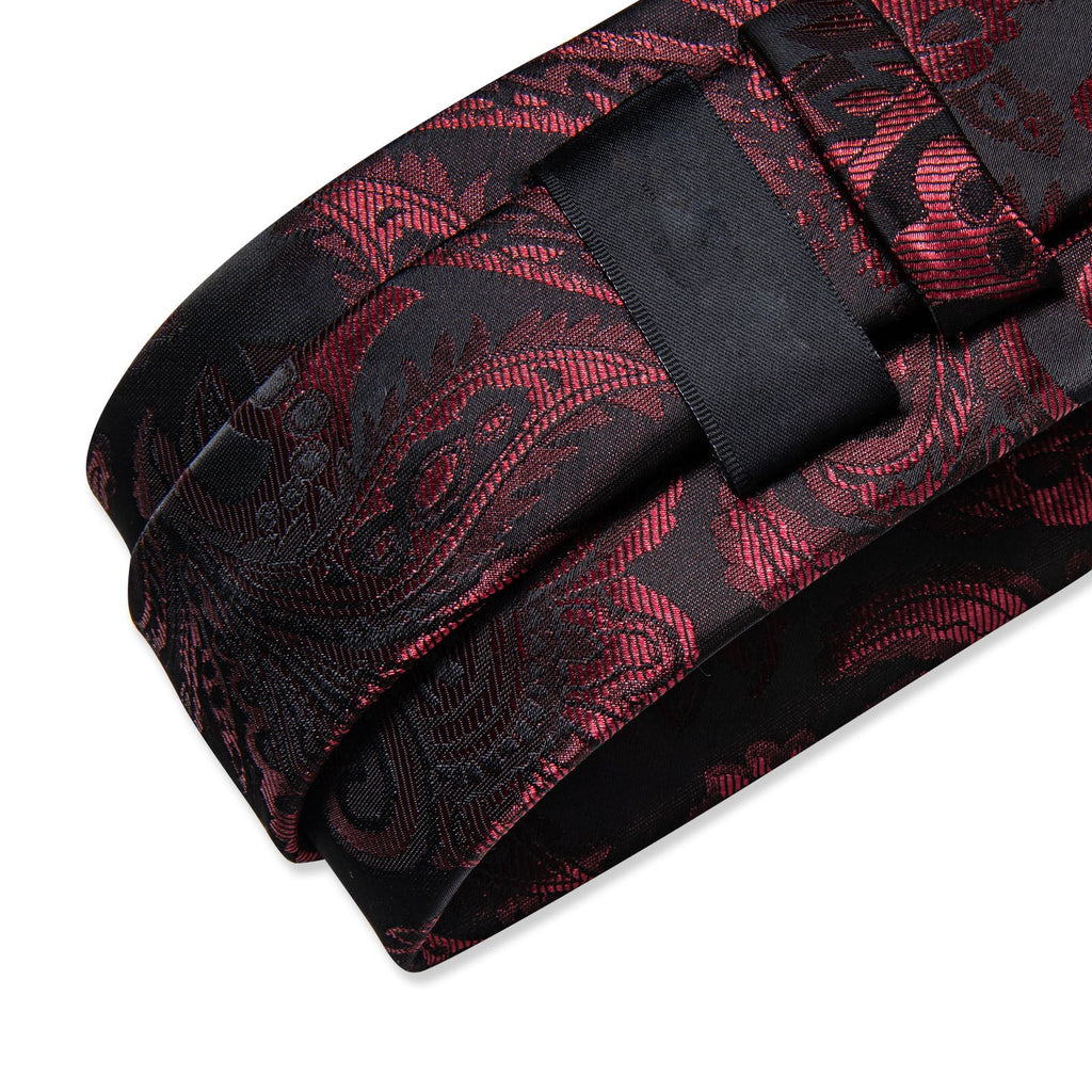 GentCrest Black Paisley Tie Hanky Cufflinks Set - Image 6