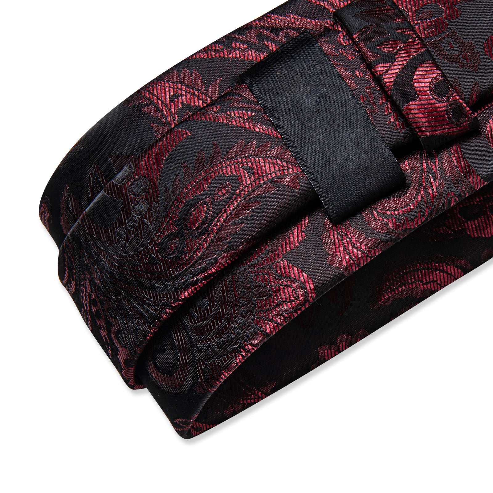 GentCrest Black Paisley Tie Hanky Cufflinks Set - Image 6